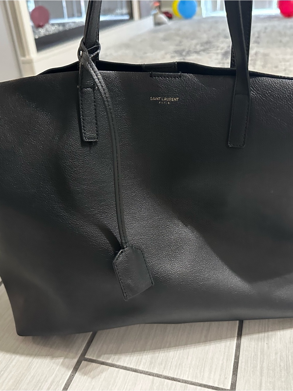 Yves Saint Laurent Black Leather Tote